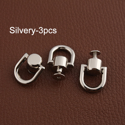 3db/zsák Fém cumi csavaros szegecsek szögek forgatható gyűrű pénztárcához lánc csat fogantyú csatlakozó barkács kiegészítők