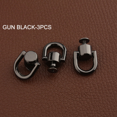 3db/zsák Fém cumi csavaros szegecsek szögek forgatható gyűrű pénztárcához lánc csat fogantyú csatlakozó barkács kiegészítők