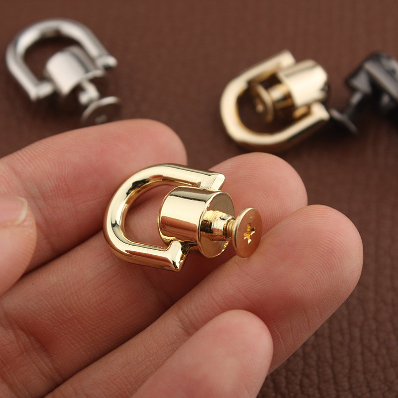3db/zsák Fém cumi csavaros szegecsek szögek forgatható gyűrű pénztárcához lánc csat fogantyú csatlakozó barkács kiegészítők