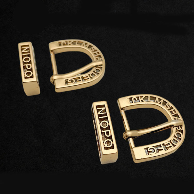 5 Komplekts Retro misiņa viena zara siksnas sprādzes komplekts Ādas jostas aparatūra DIY piederumi