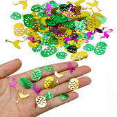 Hawaii Aloha tematska zabava Konfeti Flamingo Ananas Tropska biljka Kokosovo drvo Šljokice Sretno 2023. Ljeto Rođendanska zabava Dekoracija