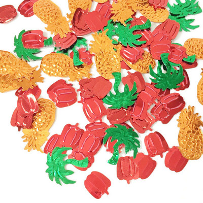 Hawaii Aloha tematska zabava Konfeti Flamingo Ananas Tropska biljka Kokosovo drvo Šljokice Sretno 2023. Ljeto Rođendanska zabava Dekoracija