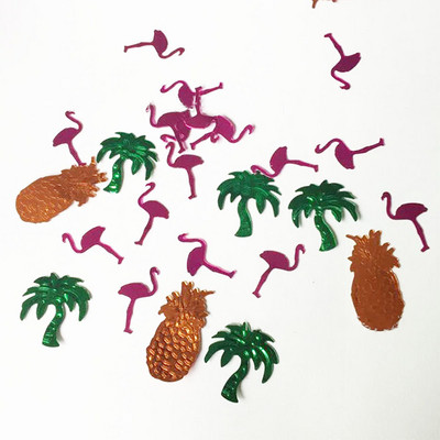 Hawaii Aloha tematska zabava Konfeti Flamingo Ananas Tropska biljka Kokosovo drvo Šljokice Sretno 2023. Ljeto Rođendanska zabava Dekoracija