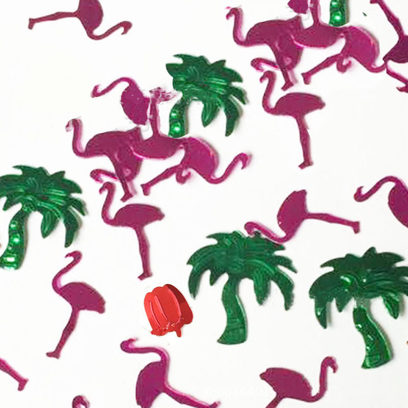 Hawaii Aloha tematska zabava Konfeti Flamingo Ananas Tropska biljka Kokosovo drvo Šljokice Sretno 2023. Ljeto Rođendanska zabava Dekoracija