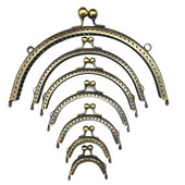 5,5-20,5 cm-es kerek fémkeret pénztárca fogantyúhoz Kuplungtáska Kézitáska Tartozékok Erszénykapocs Zár Fém csattáskák Hardver