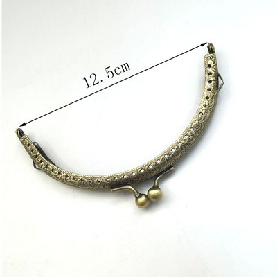 5,5-20,5 cm-es kerek fémkeret pénztárca fogantyúhoz Kuplungtáska Kézitáska Tartozékok Erszénykapocs Zár Fém csattáskák Hardver