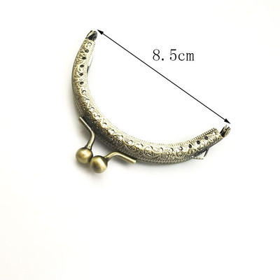 5,5-20,5 cm-es kerek fémkeret pénztárca fogantyúhoz Kuplungtáska Kézitáska Tartozékok Erszénykapocs Zár Fém csattáskák Hardver