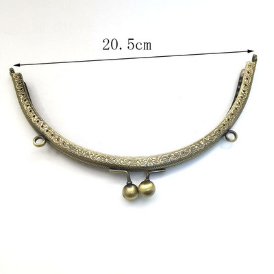 5,5-20,5 cm-es kerek fémkeret pénztárca fogantyúhoz Kuplungtáska Kézitáska Tartozékok Erszénykapocs Zár Fém csattáskák Hardver