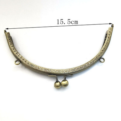 5,5-20,5 cm-es kerek fémkeret pénztárca fogantyúhoz Kuplungtáska Kézitáska Tartozékok Erszénykapocs Zár Fém csattáskák Hardver