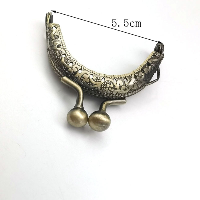 5,5-20,5 cm-es kerek fémkeret pénztárca fogantyúhoz Kuplungtáska Kézitáska Tartozékok Erszénykapocs Zár Fém csattáskák Hardver