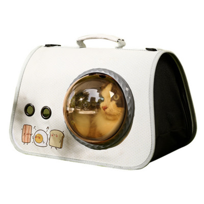 Kisállat hordozható űrkapszula macskatáskával Hordozható összecsukható válltáska kültéri hátizsák Rajzfilm macska kutyatáska 1 db