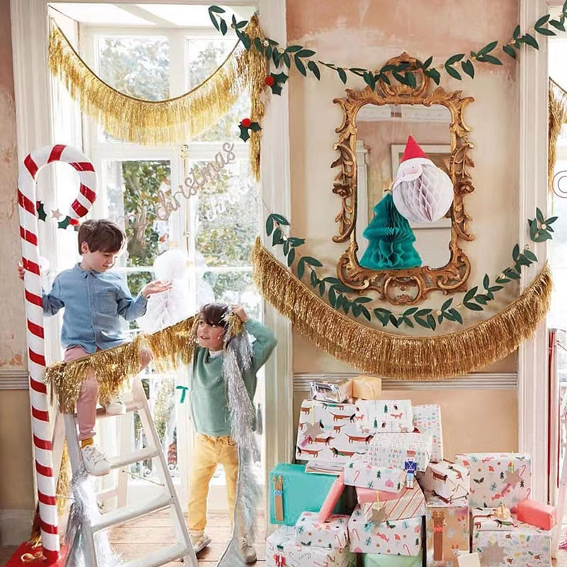 25 cm* 275 cm Dzimšanas dienas ballītes straumes, vītņu folijas pušķis Reklāmkarogs Vecmeitu ballītei Baby Shower Kāzu dekorācijas piederumi