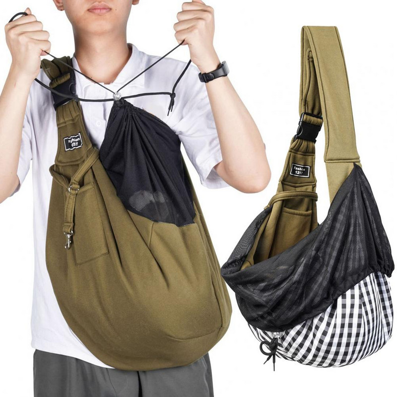 Kisállat kiskutya hordtáska Kényelmes Single Sling kézitáska vállkampóval Kis táska macskákkal és kutyákkal való utazáshoz