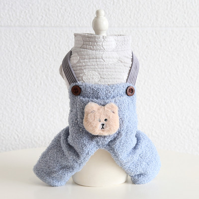 2023. őszi/téli legújabb négylábú kutyaruhák Legújabb kutya kis medve nyomtatott kétrétegű pamut párnázott vastag kutyakabátok