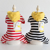 2023. gada rudens un ziemas jaunākā polārlāča kabatas dizaina svītraina apdruka Četrkājainu mājdzīvnieku apģērbs Jauki mājdzīvnieku kombinezoni suņiem