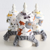 Meža mazo dzīvnieku apdruka vairākās krāsās četrkājaino mājdzīvnieku apģērbs 2023. gada rudens un ziemas mājdzīvnieku apģērbam maziem suņiem