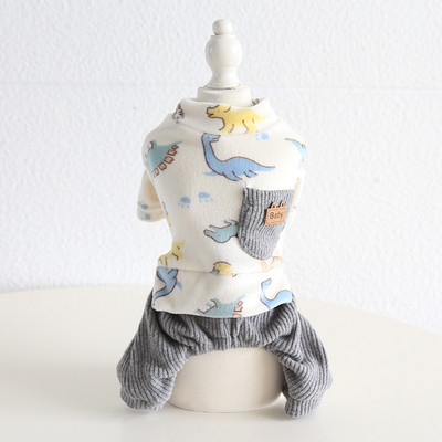 Meža mazo dzīvnieku apdruka vairākās krāsās četrkājaino mājdzīvnieku apģērbs 2023. gada rudens un ziemas mājdzīvnieku apģērbam maziem suņiem