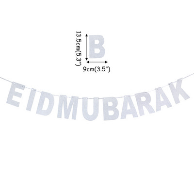 2023. aasta Eid Mubaraki sinise bänneriga peokaunistused tarvikud islami moslemi ramadaan kodudekoratsiooniga seinariip Eid al-Fitri pidu