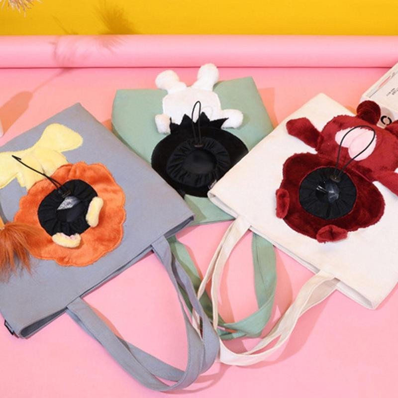 Kaķa soma ārpus pleca Audekla soma kaķiem Dzīvnieku formas krūšu soma Pārnēsājama kaķa soma ceļošanai, izejošajiem pārgājieniem