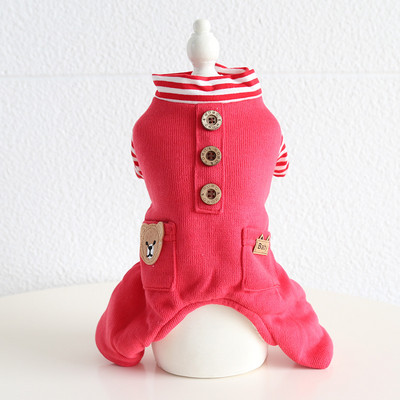 Multikrāsu karikatūra ar auto apdrukātu kombinezoni ar četrām kājām mājdzīvnieku suņiem Kokvilnas siltie kombinezoni suņiem rudens un ziemas sezonai