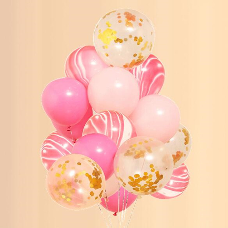 12 collu konfeti balons hēlija balons rozā zelta konfeti DIY ballīšu dekorēšana kāzu dzimšanas dienas bērnu dušā
