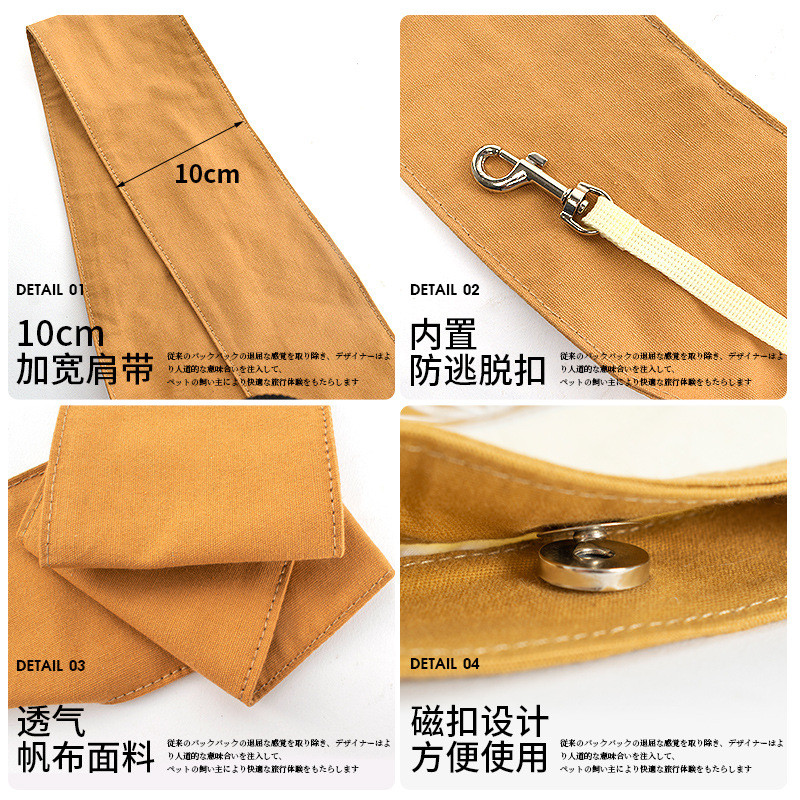 Mājdzīvnieka mugursoma Cat Out Bag Pet Crossbody Bag Pet Bag Out Ērts kaķu mugursoma Kaķu mugursomas pārvadātājs Transporte Pet Cat Carrier