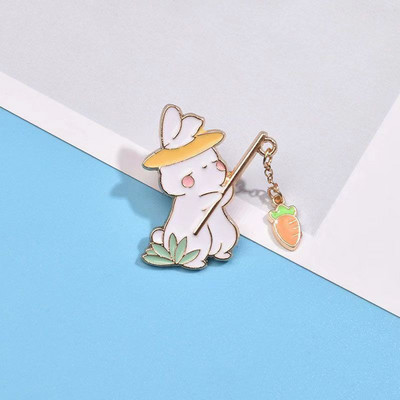 Kawaii kalapüügi kassipoegade märgid Multikas kass Täismetallist prossid Riietus Rõivad Kaunistus Koolikott Kosmeetikakottide nööpnõelad