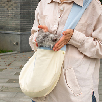 Платнена чанта за котки Модна дишаща чанта за носене на открито Пътуваща чанта за домашни любимци за мини куче