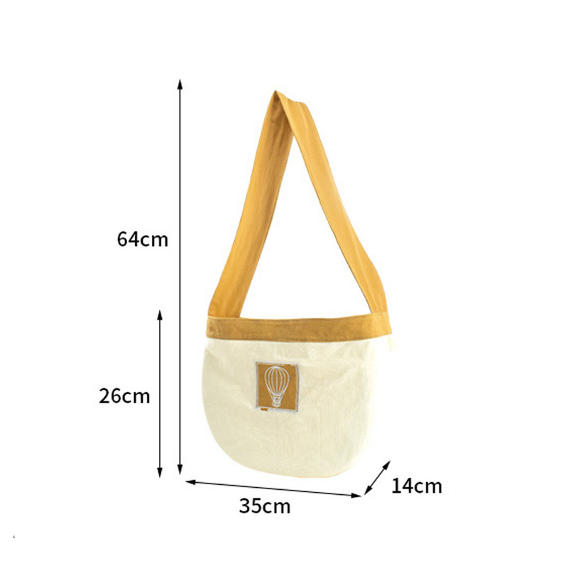 Vászon macskatáska divatos légáteresztő hordozó kültéri utazási kisállat kereszttáska mini kutyához