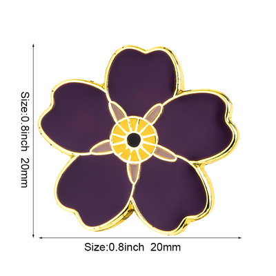 Purpura ziedu nozīmītes Atloks Piespraudes Piespraudes