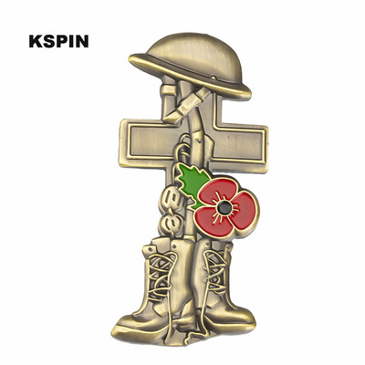 3D Poppy Boots Pins Badge Brooch Badges on Backpack Pin Brooch