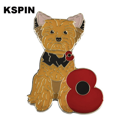 3D Poppy Boots Pins Jelvény bross Jelvények a hátizsák pin brosson