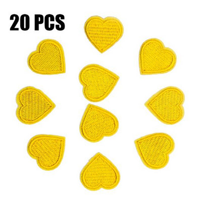 20db/tétel mini szívtapasz Rajzfilm Aranyos matricák babaruhákhoz Cipők sapkák táskák Vasalható Varrni Szövet rátétek barkácsolás