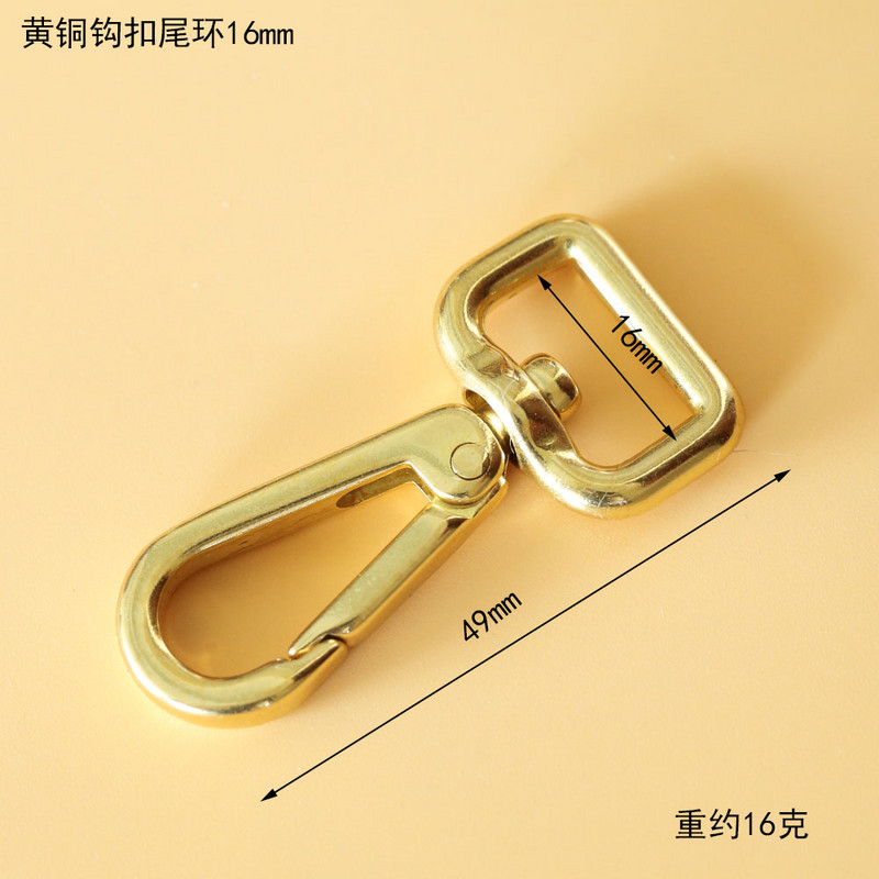 Jauna misiņa āķa sprādzes grozāma soma ar sprādzi, omāra aizdari Automašīnas atslēgu somas piederumi DIY ādas mākslas aparatūra