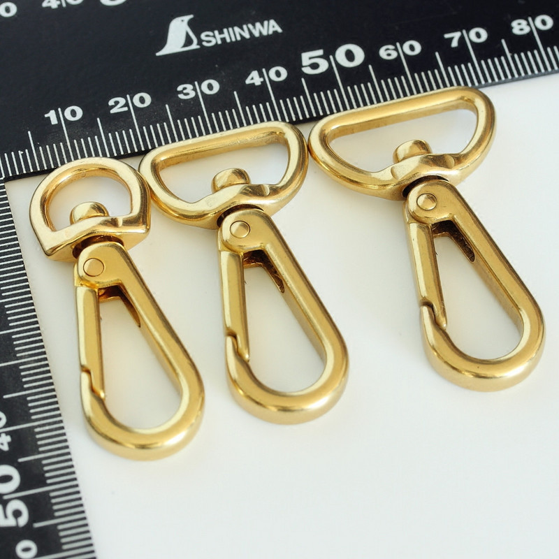 Jauna misiņa āķa sprādzes grozāma soma ar sprādzi, omāra aizdari Automašīnas atslēgu somas piederumi DIY ādas mākslas aparatūra