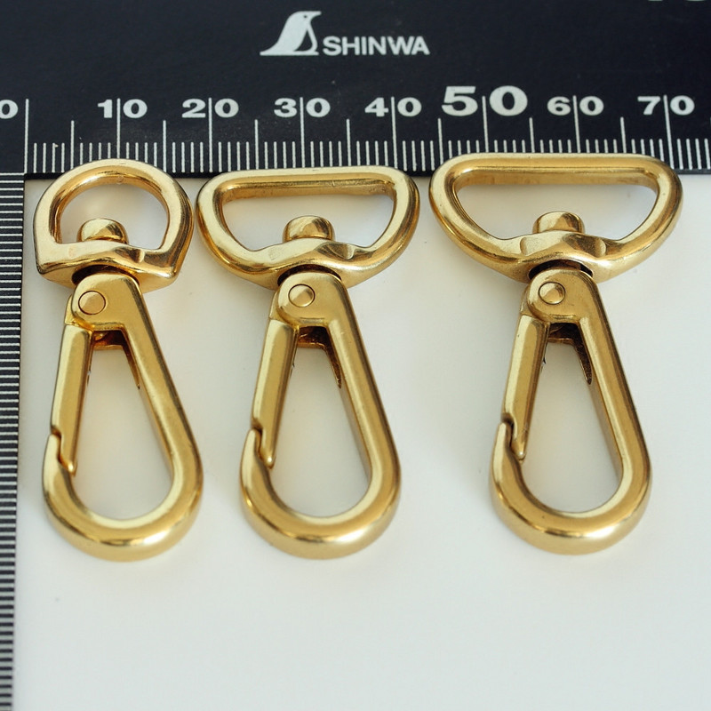 Jauna misiņa āķa sprādzes grozāma soma ar sprādzi, omāra aizdari Automašīnas atslēgu somas piederumi DIY ādas mākslas aparatūra