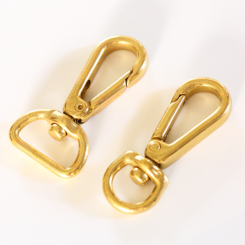 Jauna misiņa āķa sprādzes grozāma soma ar sprādzi, omāra aizdari Automašīnas atslēgu somas piederumi DIY ādas mākslas aparatūra