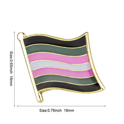 Demigirl Pride karogs nozīmīte karogs piespraude Valsts karogs atloka piespraudes starptautiskās ceļojumu piespraudes XY0888
