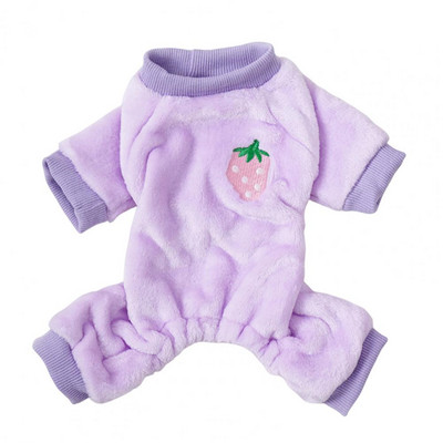 Mājīgs mājdzīvnieku kombinezons, vēja necaurlaidīgs mājdzīvnieku apģērbs, augļu raksts, saģērbts mājdzīvnieks suns kaķis ziemas četrkājains bodijs