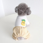 Skaistas suņu drēbes, kas nav ciešas, elpojošas, biezākas šuvju krāsas, četras kājas, svītras mājdzīvnieku apģērbi