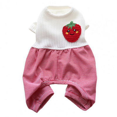 Skaistas suņu drēbes, kas nav ciešas, elpojošas, biezākas šuvju krāsas, četras kājas, svītras mājdzīvnieku apģērbi