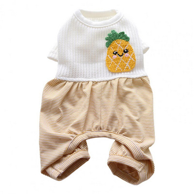 Skaistas suņu drēbes, kas nav ciešas, elpojošas, biezākas šuvju krāsas, četras kājas, svītras mājdzīvnieku apģērbi