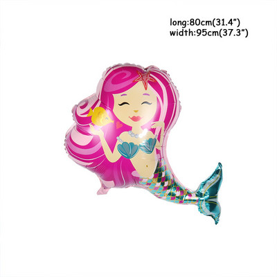 Nāras ballītes noformējums "Daudz laimes dzimšanas dienā" Ķermeņa reklāmkarogs Okeāna nāras dzimšanas dienas ballīte, kūku pildījumi bērnu dušas piederumi