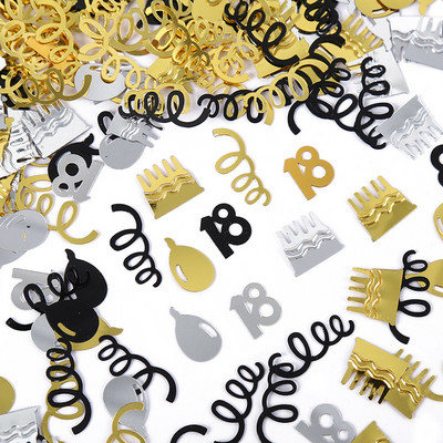 1 soma Konfeti angļu baloni 18. attēls 30 40 50 60 Daudz laimes dzimšanas dienā Pieaugušo dekorēšanas piederumi Sequins Jubiversaire