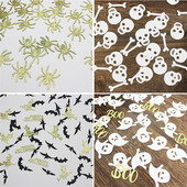 Ballīšu noformējums Radošs Helovīna konfeti spoku galva zirneklis ragana ķirbis zirnekļa tīkls ballīšu galds mētājam papīra lūžņiem dekors