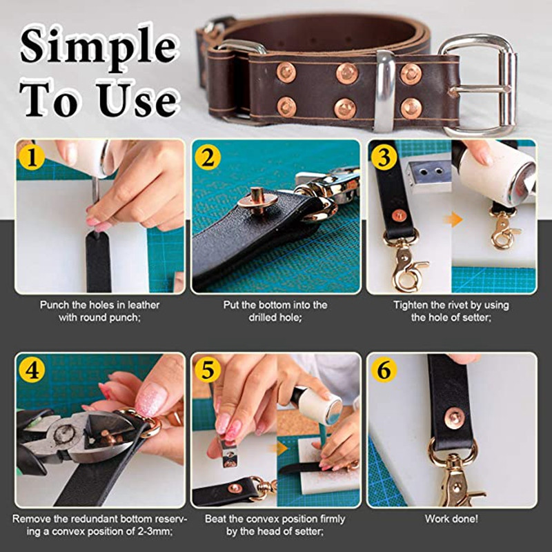 25 komplekti vara kniežu paplāksne, garais ādas vara kniežu stiprinājums, makiem. Ādas amatniecības piederumi