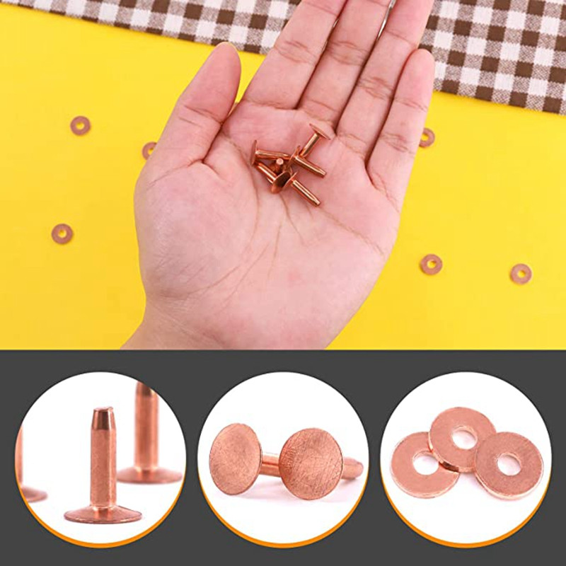 25 komplekti vara kniežu paplāksne, garais ādas vara kniežu stiprinājums, makiem. Ādas amatniecības piederumi