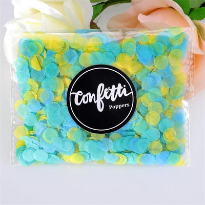 20/30/50g 1cm papīra konfeti maisījuma krāsa kāzu dekorēšanai dzimšanas dienas bērnu dušas ballīšu piederumi apaļš audums caurspīdīgam balonam