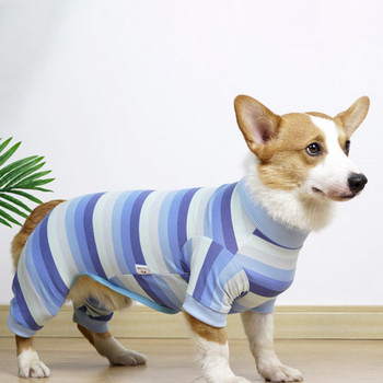 Стилни летни дрехи за кучета Висока яка Поддържат топлината Ежедневно облекло Гащеризон за домашни любимци Дрехи за кученца с четири крака