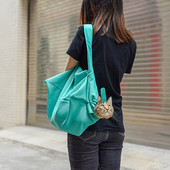 Kisállatmacska légáteresztő kültéri utazó válltáska hordozó kölyökkutyáknak, macskáknak, kéz nélküli válltáska, hordtáska